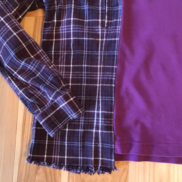 Flannel Tee Upcycle, Size L-XL: Oversized Graphic T-Shirt, Christian Faith Shirt - Picture 8 of 10